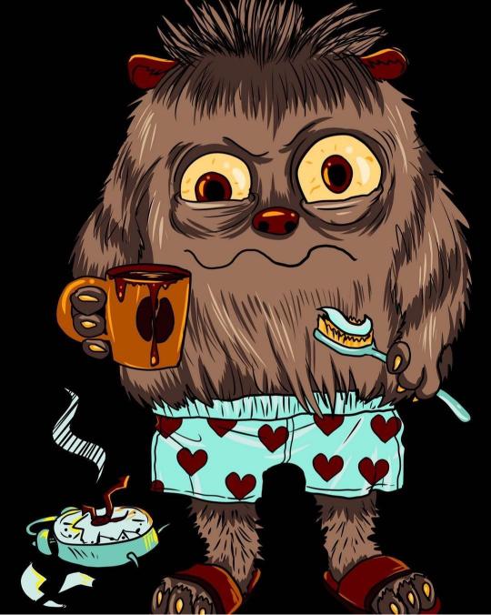 Grumpy Morning Monster - Related Dope Wallpapers wallpaper