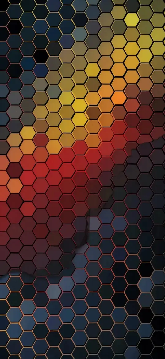Hexagon Gradient Pattern - abstract Wallpaper