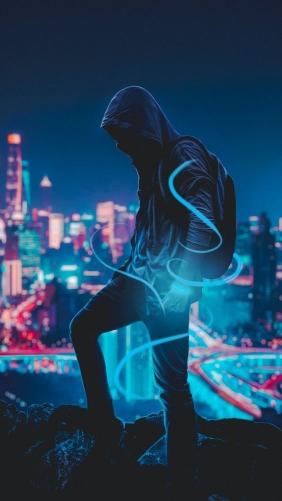 Hooded Figure Cityscape - Related Ghetto Wallpapers wallpaper