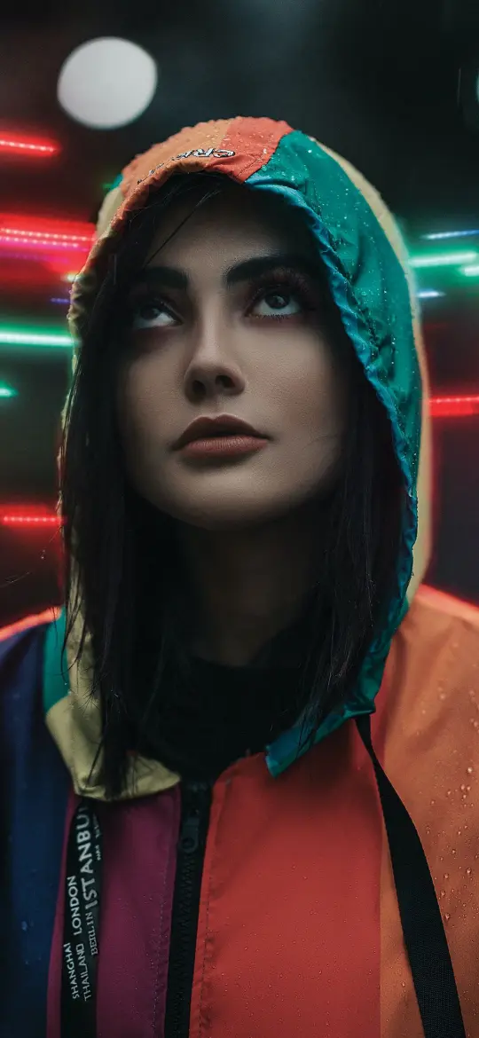 Hooded Gaze in Neon