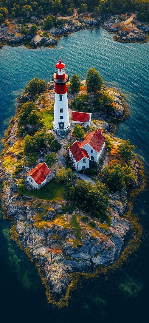 Island Lighthouse Serenity