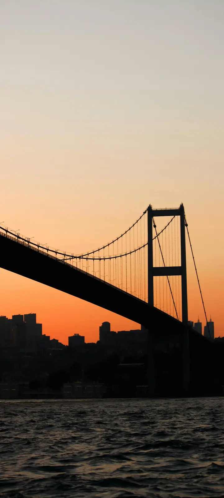 Istanbul Bridge Sunset Silhouette - Related Dope Wallpapers wallpaper
