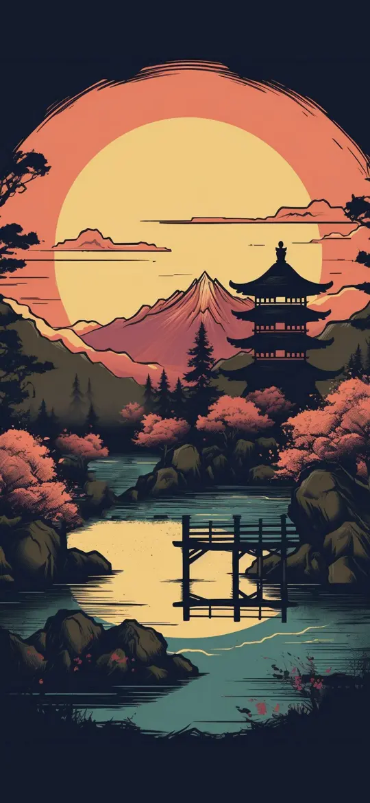 Japanese Temple Landscape