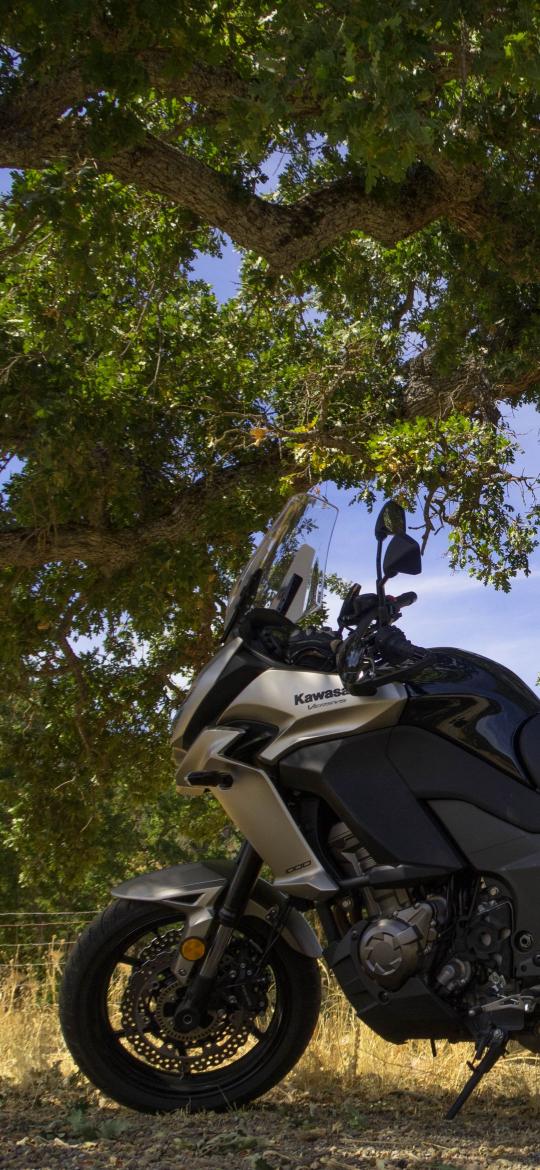 Kawasaki Versys Under Tree - Related Dark Wallpapers wallpaper