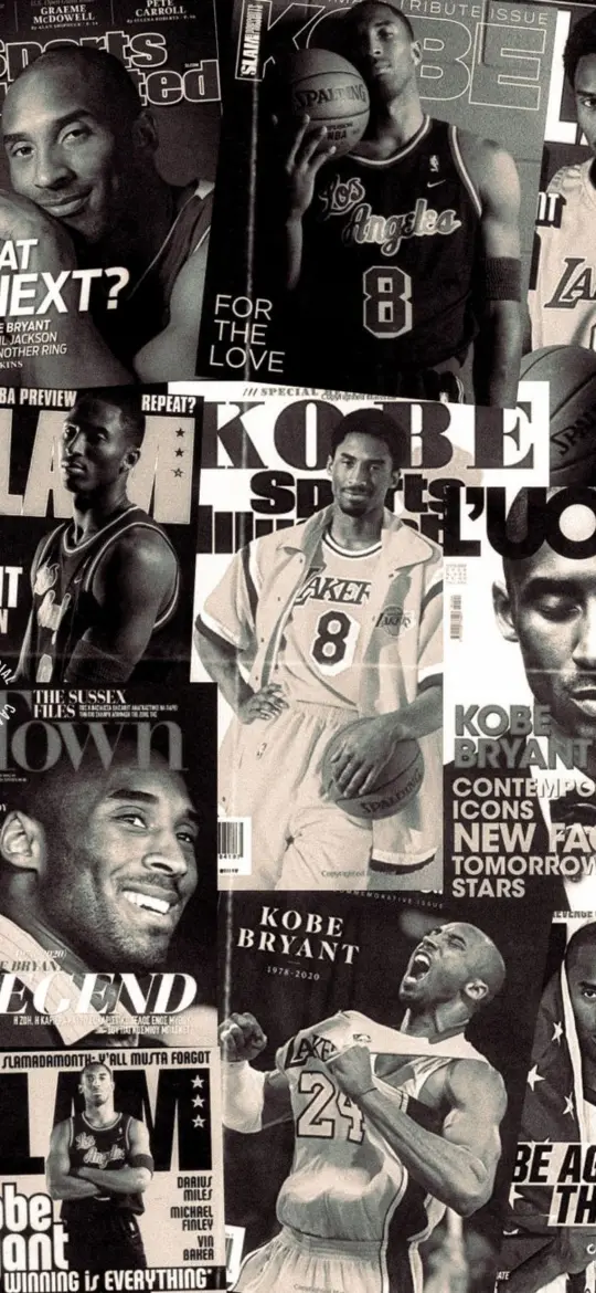 Kobe Bryant Magazine Collage - Related Dope Wallpapers wallpaper