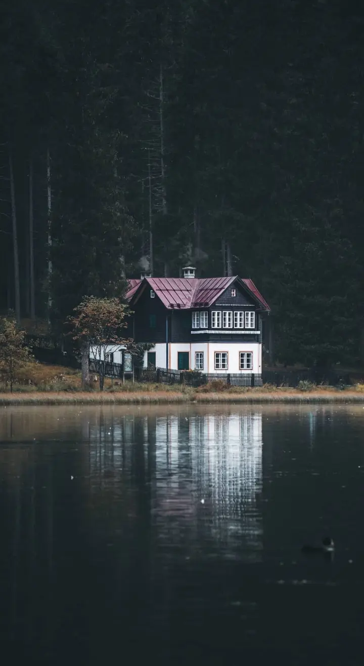 Lakeside House Reflection - Related 4K Wallpapers wallpaper