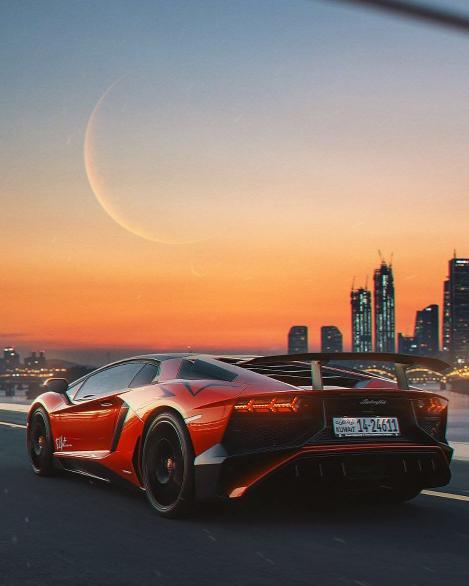 Lamborghini Sunset Drive - Related Ghetto Wallpapers wallpaper