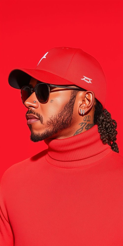 Lewis_Hamilton_Red_on_Red - Related Ghetto Wallpapers wallpaper