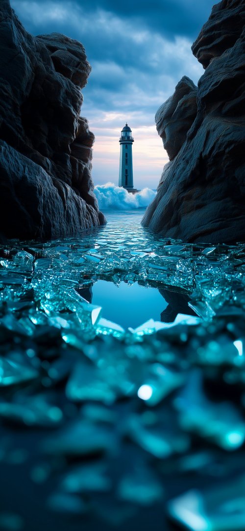 Lighthouse Amidst Crashing Waves - Related Dope Wallpapers wallpaper