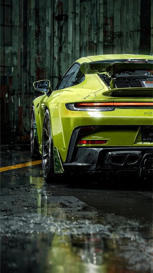 Lime Green Porsche GT3 - Related Dope Wallpapers wallpaper