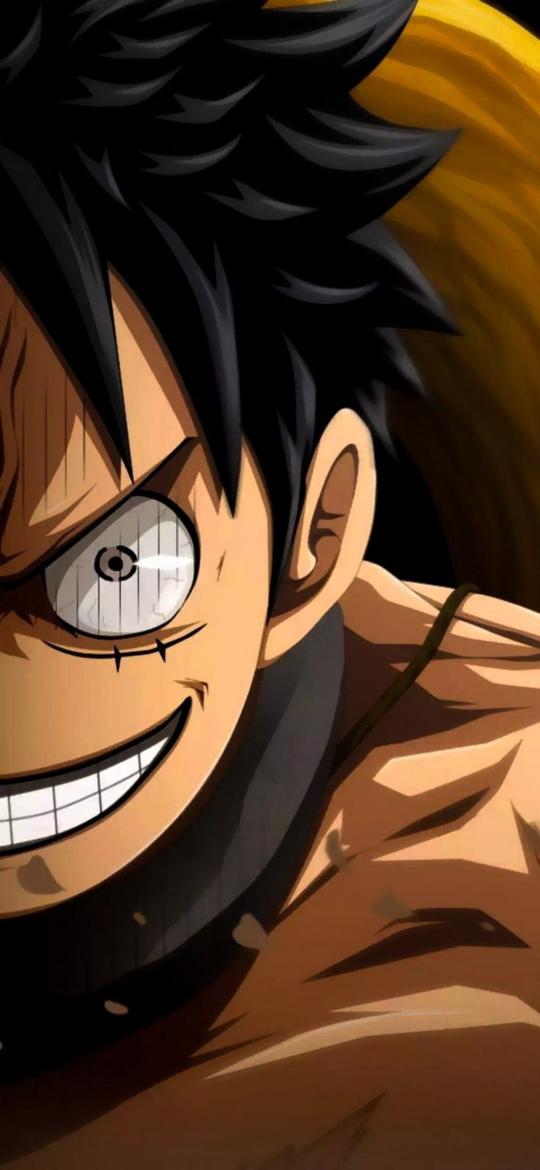 Luffy's Intense Gaze - Related Dark Wallpapers wallpaper