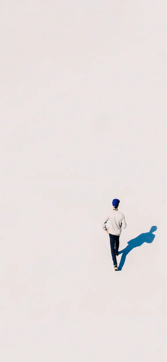 Man Walking Away - minimal Wallpaper