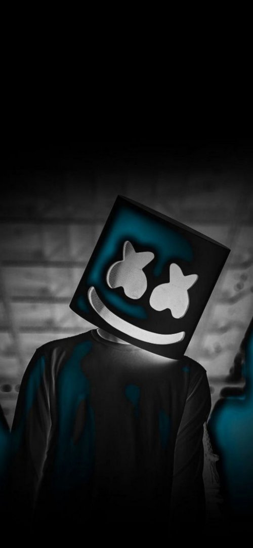 Marshmello Blue Glow - Related 4K Wallpapers wallpaper