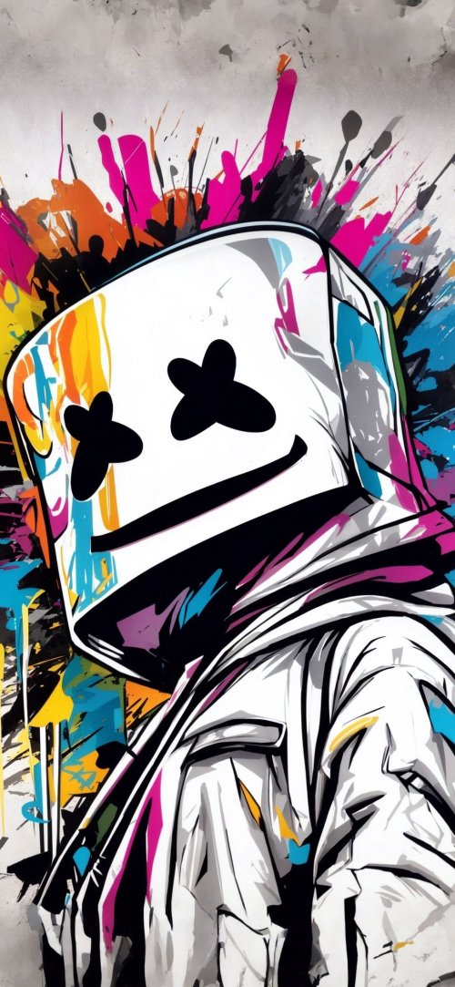 Marshmello Colorful Graffiti Art