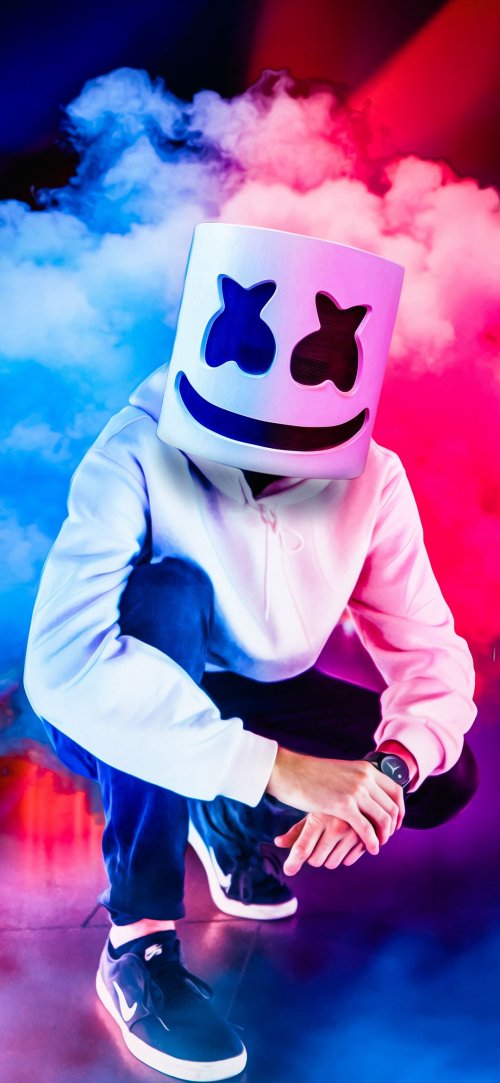 Marshmello Colorful Portrait - Related Dark Wallpapers wallpaper