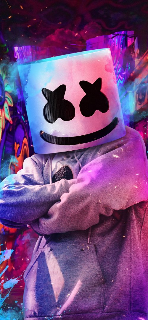 Marshmello Graffiti Art