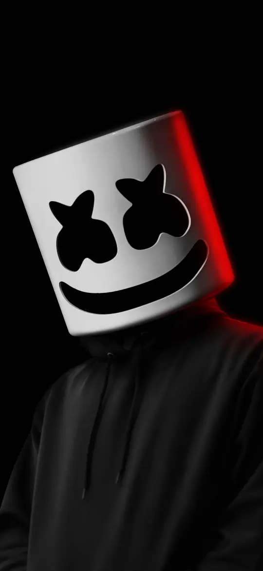 Marshmello Mask Red Glow - Related Dope Wallpapers wallpaper