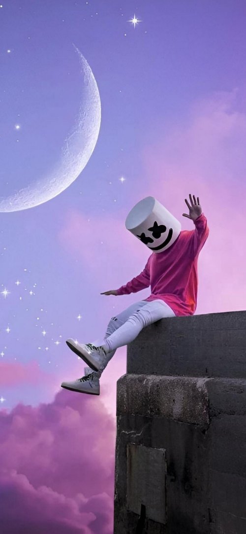 Marshmello Moon Dream - Related Dark Wallpapers wallpaper