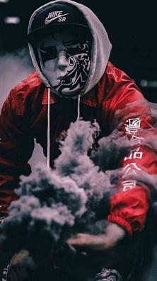 Masked Figure in Smoke - Related Ghetto Wallpapers wallpaper