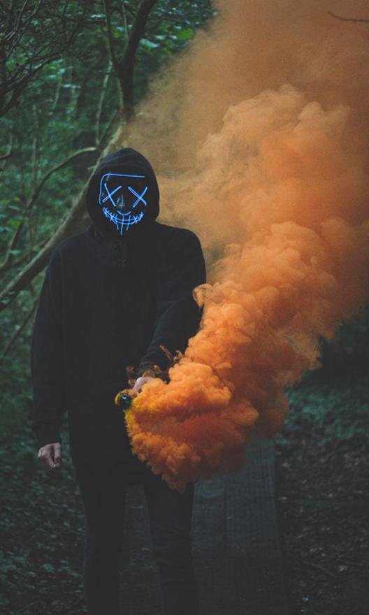 Masked Figure Smoke Bomb - Related Dope Wallpapers wallpaper