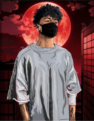 Masked Man Red Moon - Related Ghetto Wallpapers wallpaper