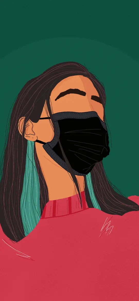 Masked Woman Illustration - Related Dope Wallpapers wallpaper