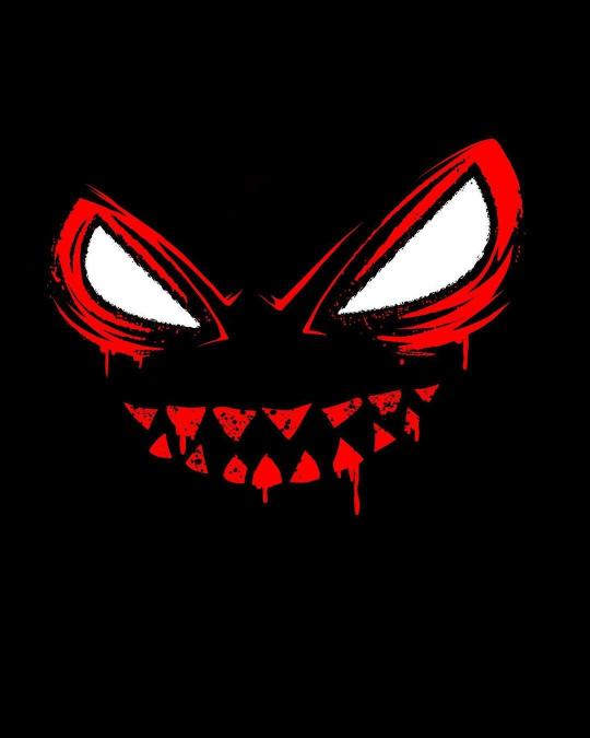 Menacing Red Grin
