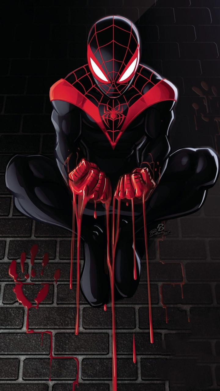 Miles Morales Bloody Hands - Related 4K Wallpapers wallpaper