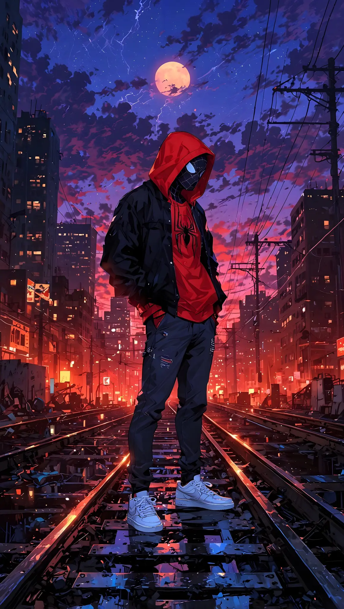 Miles Morales Cityscape - Related Dope Wallpapers wallpaper