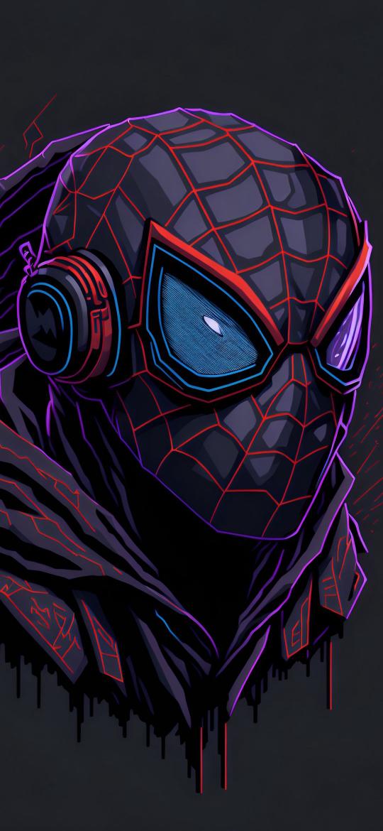 Miles Morales Neon Portrait - Related Ghetto Wallpapers wallpaper