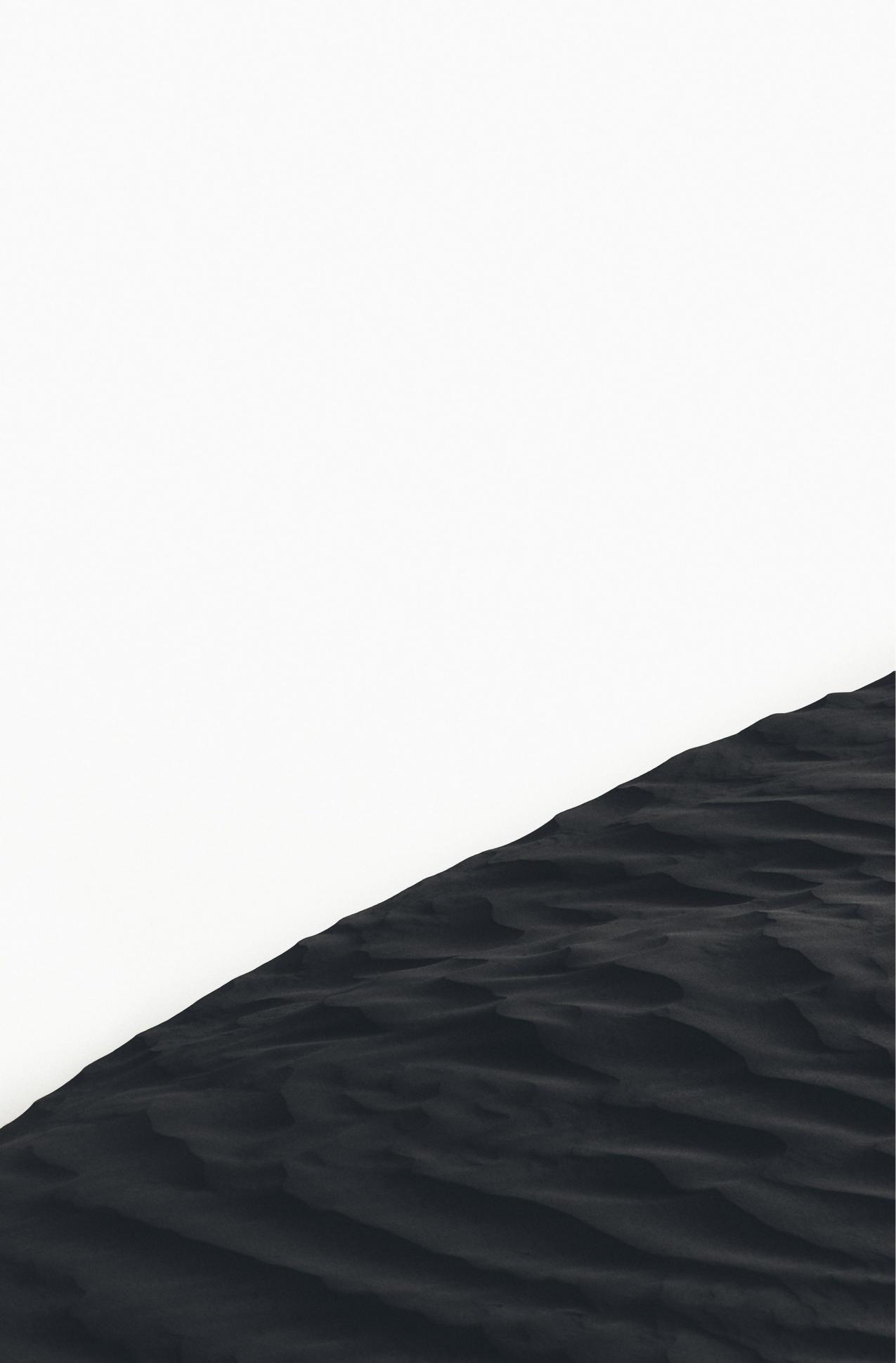 Minimalist Black Sand Dune