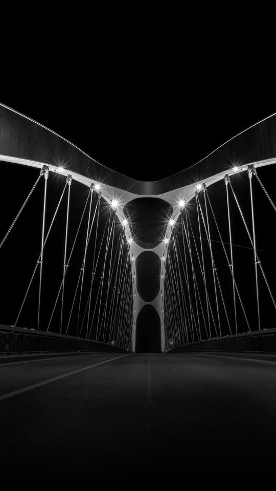 Monochrome Bridge at Night - Related Dope Wallpapers wallpaper