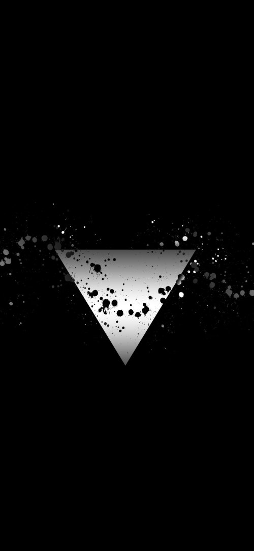 Monochrome Geometric Splatter - abstract Wallpaper