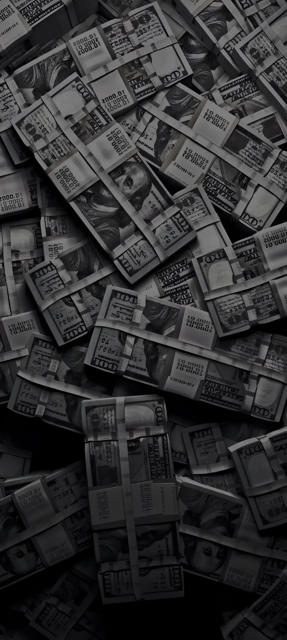 Monochrome Money Pile