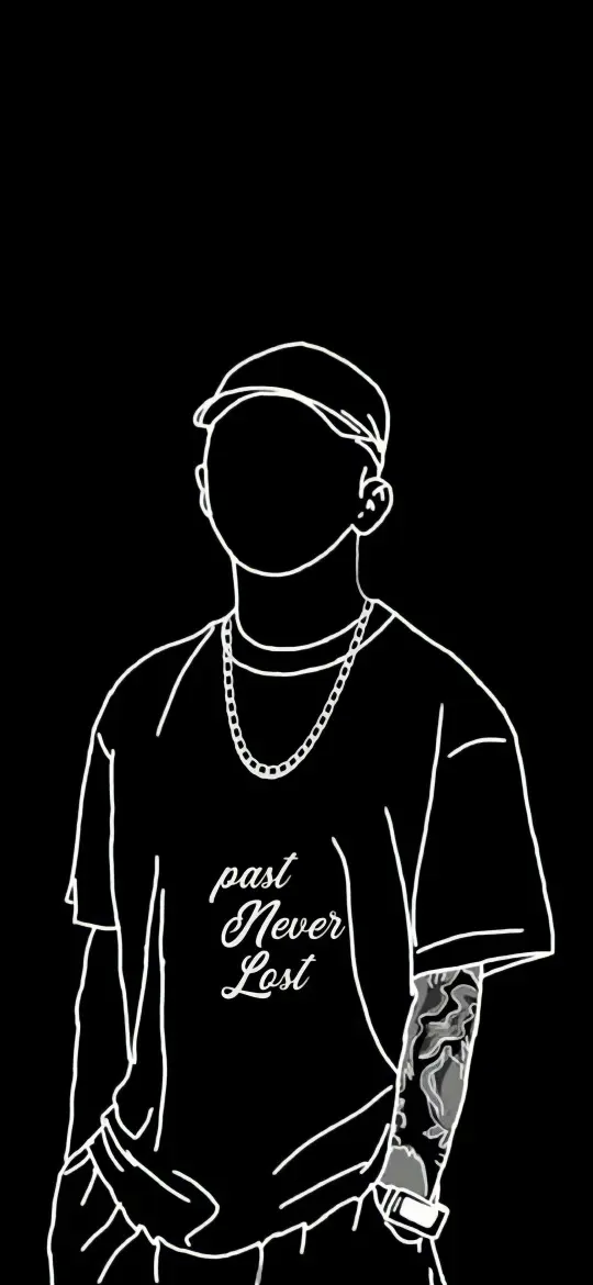 Monochrome Outline Portrait - dope Wallpaper