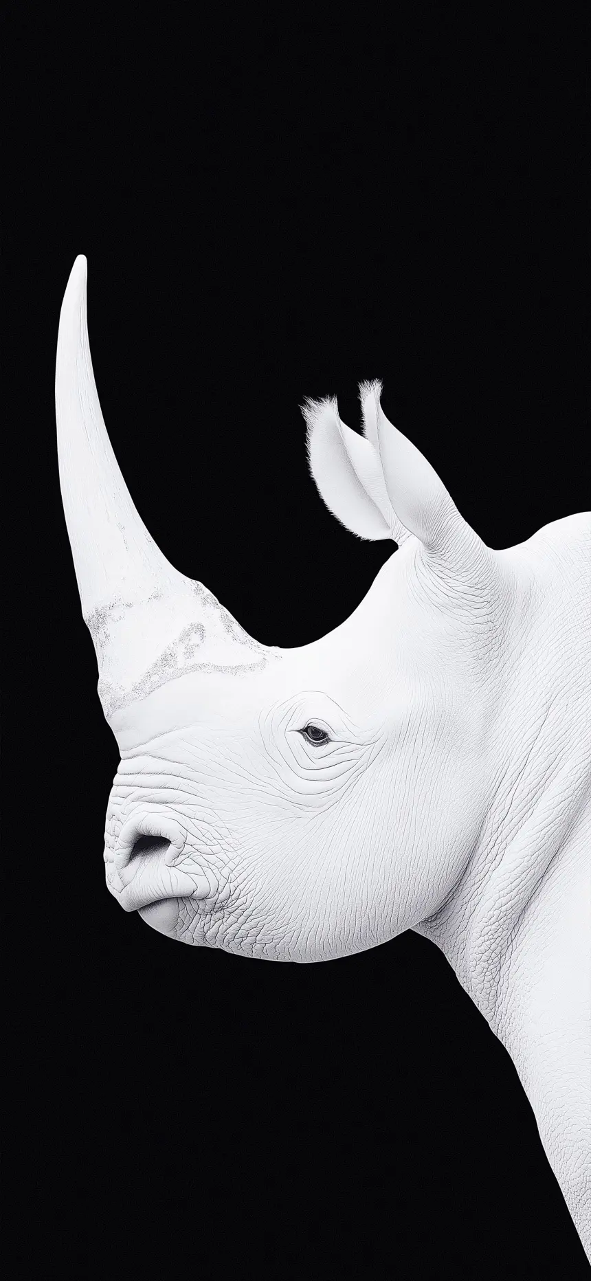 Monochrome Rhino Portrait