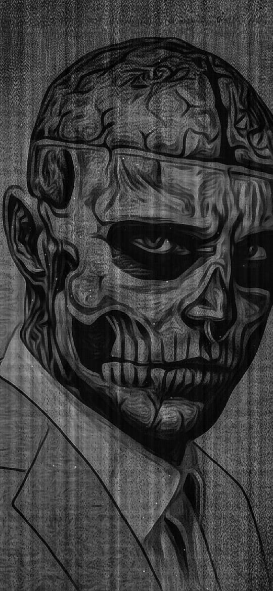 Monochrome Skull Suit