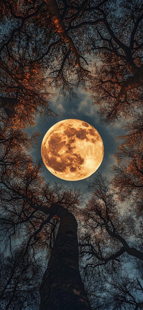 Moonlit Forest Canopy - Related Ghetto Wallpapers wallpaper