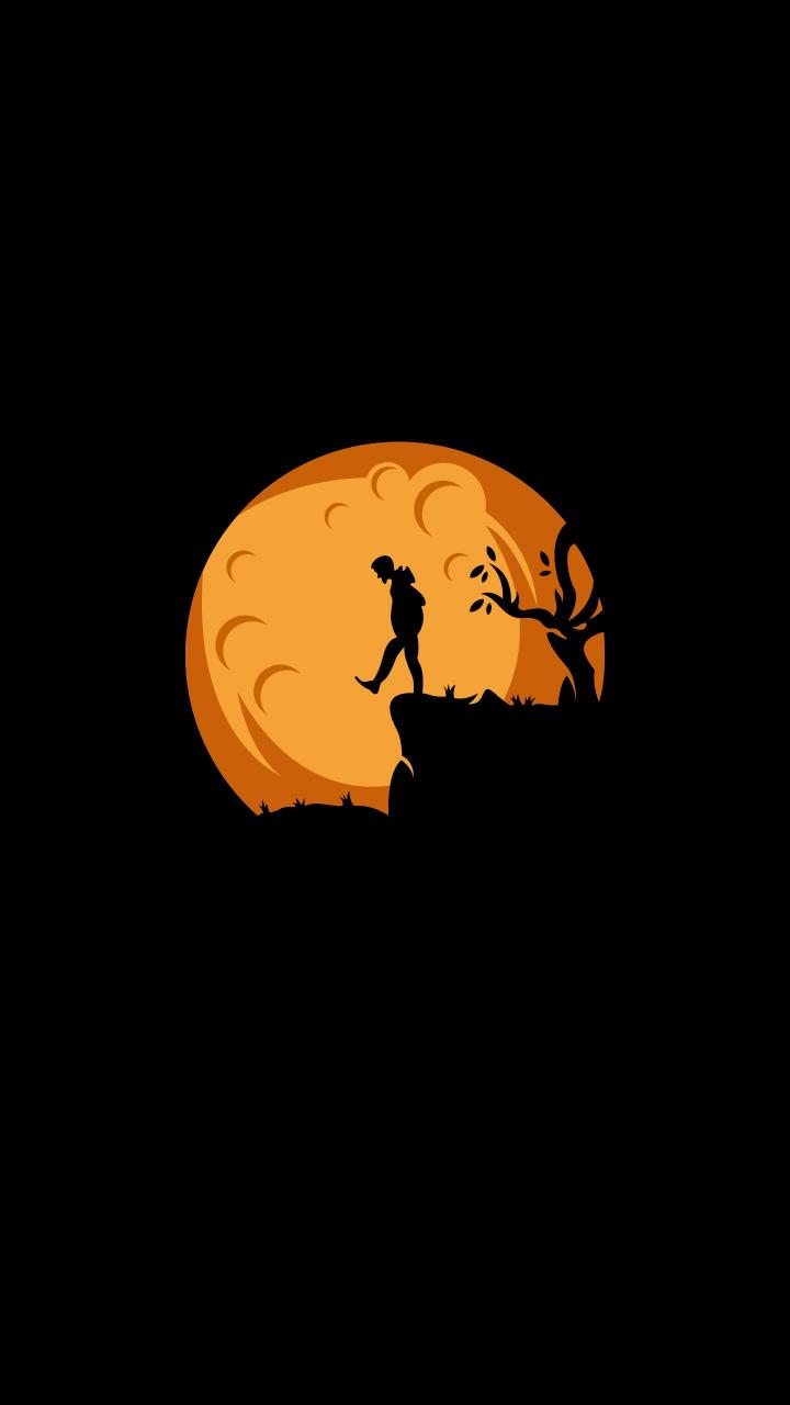 Moonlit Silhouette Walker - Related Dope Wallpapers wallpaper