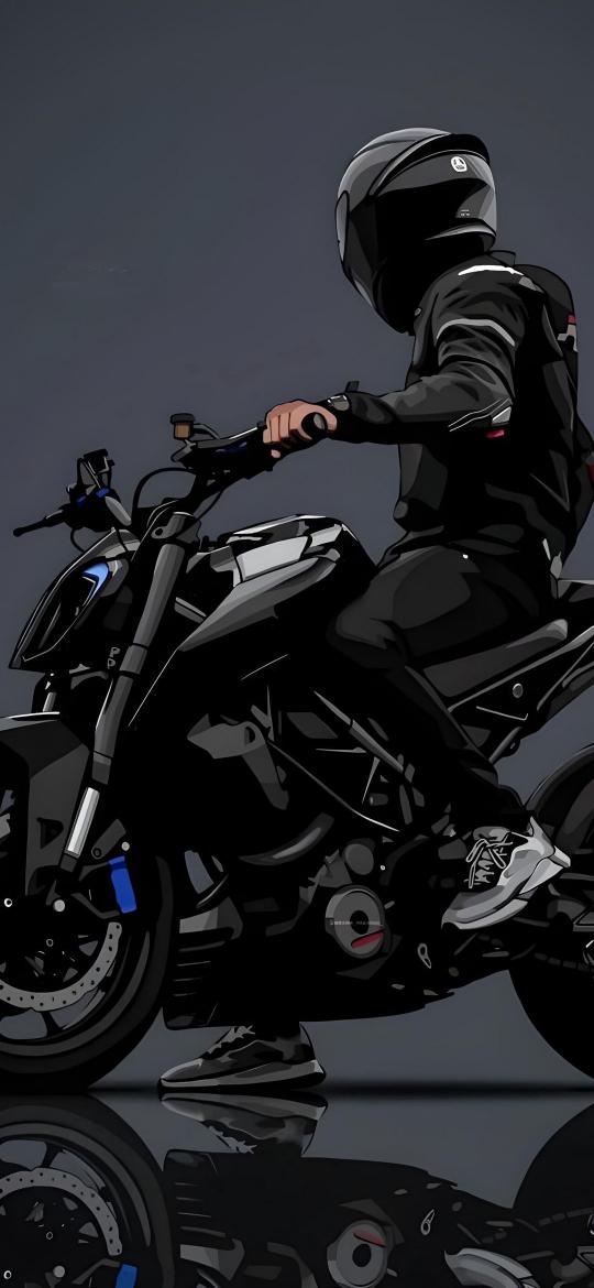 Motorcycle Rider Illustration - Related Dope Wallpapers wallpaper