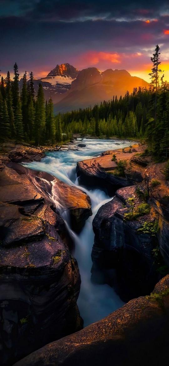 Mountain River Sunset - Related 4K Wallpapers wallpaper