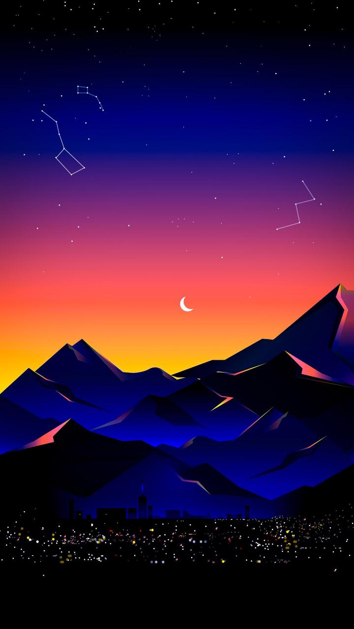 Mountain Starry Nightscape