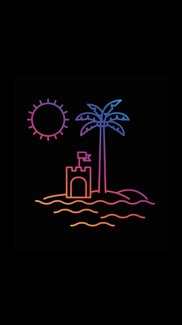 Neon Beach Outlines - Related Dope Wallpapers wallpaper