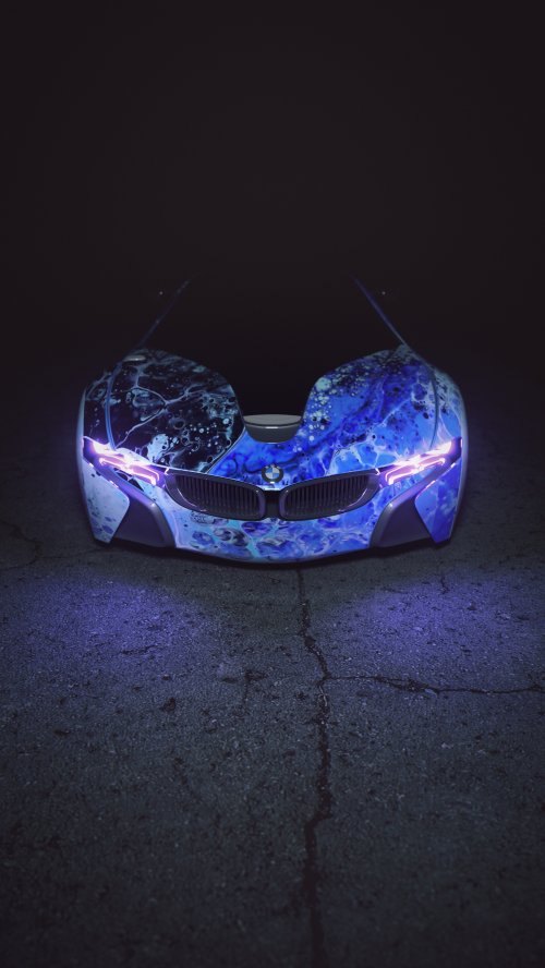 Neon Blue BMW