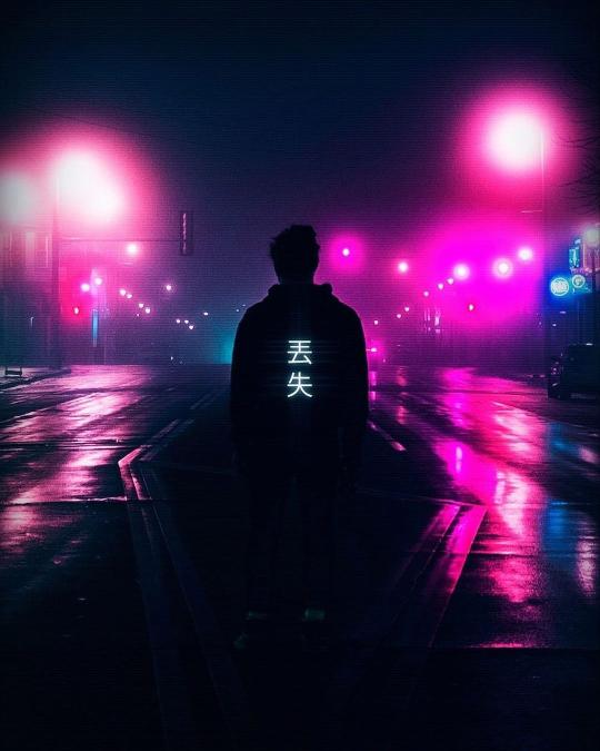 Neon City Wanderer - Related Dope Wallpapers wallpaper