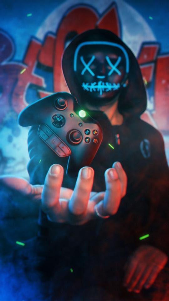 Neon Gamer Controller - Related Ghetto Wallpapers wallpaper