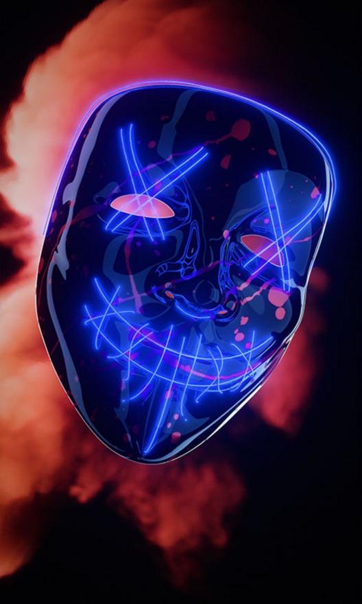 Neon Mask Intrigue - Related Dope Wallpapers wallpaper