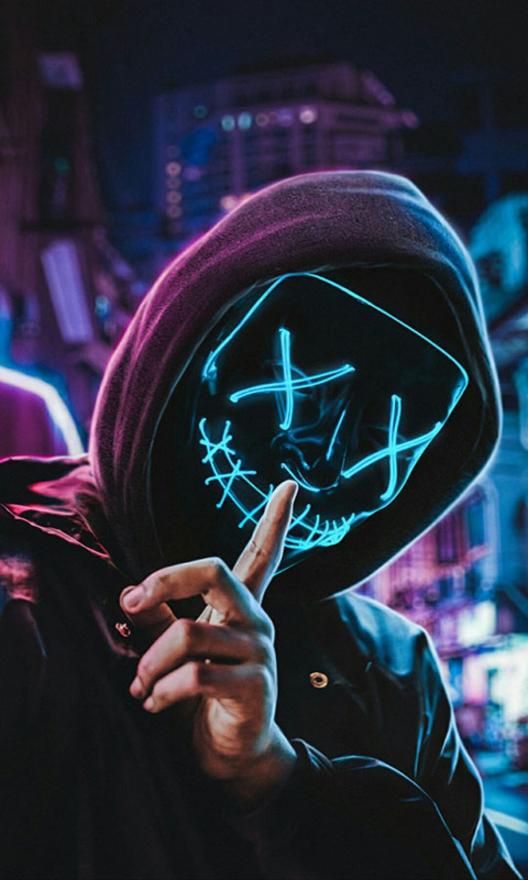 Neon Mask Shush - Related Dope Wallpapers wallpaper