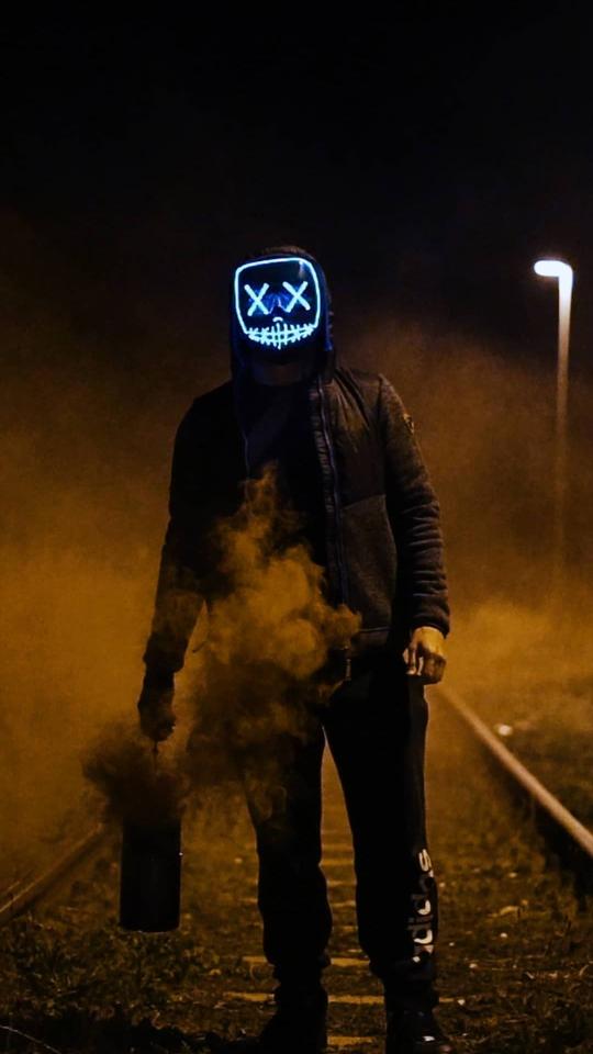 Neon Mask Smoke Trail - Related Dope Wallpapers wallpaper