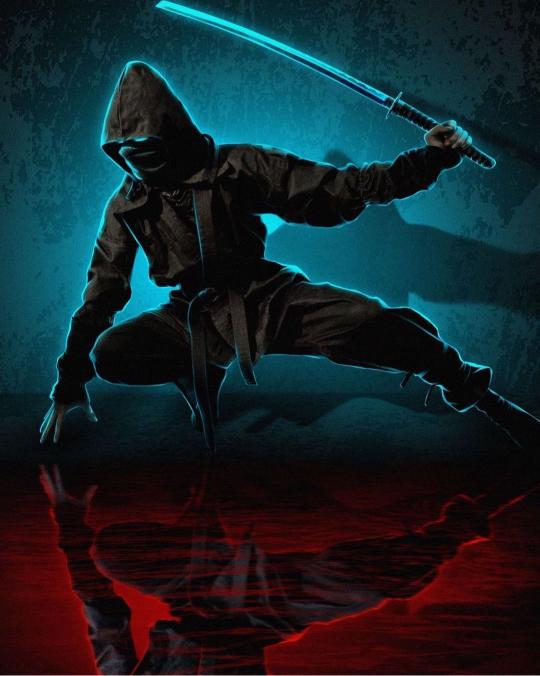 Neon Ninja Reflection - Related Dope Wallpapers wallpaper